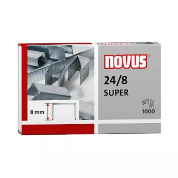 Novus Dahle Novus 24/8 SUPER Heftklammer-Pack - 8 mm - 1000 Heftklammern - Edelstahl