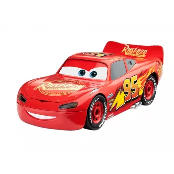 Revell Build & Play Disney Pixar Cars Lightning McQueen Fahrzeug mit Licht & Sound, Maßstab 1:20, Zusammensteck-Modellbausatz