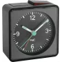 TFA Dostmann 60.1013.01 Push Electronic Alarm Clock - Analog, Schwarz, Silent Sweep, Snooze, Hintergrundbeleuchtung