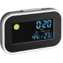 TFA 60.2015 Funkuhr mit Innentemperatur, Schwarz/Silber