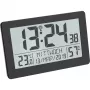 TFA Dostmann 60.2557.01 Funkuhr mit Raumklima, Großes Display, Schwarz