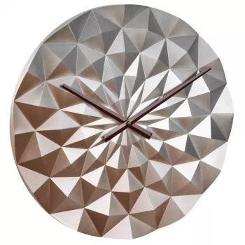 TFA DIAMOND Wanduhr Metallic Roségold 396 mm x 44 mm Quarz Analog