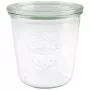 WECK Sturzglas 580ml Set mit 6 Stück - Transparente Einmachgläser mit Deckeln, Klammern und Gummidichtungen