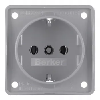 Berker Schuko-Steckdose 941852506 Mattgrau