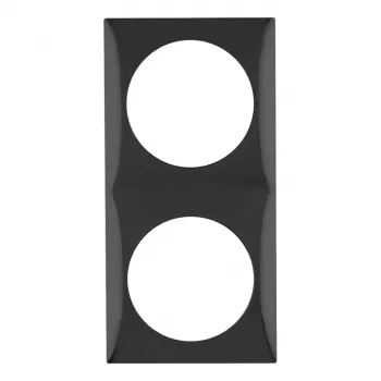 Berker Abdeckrahmen 2-fach Schwarz Glänzend S.1/B.3/B.7 918262510