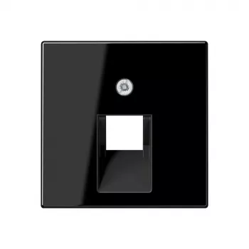 JUNG A 569-1 BFPLUA SW Abdeckung für IAE/UAE-Datendosen, 1 x 8-polig, Thermoplast, A Serie, Schwarz
