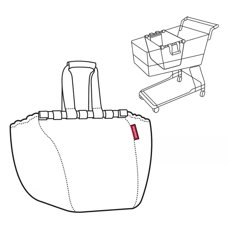 Reisenthel Easyshoppingbag Schwarz - 30L Einkaufstasche mit Trolley-Befestigung