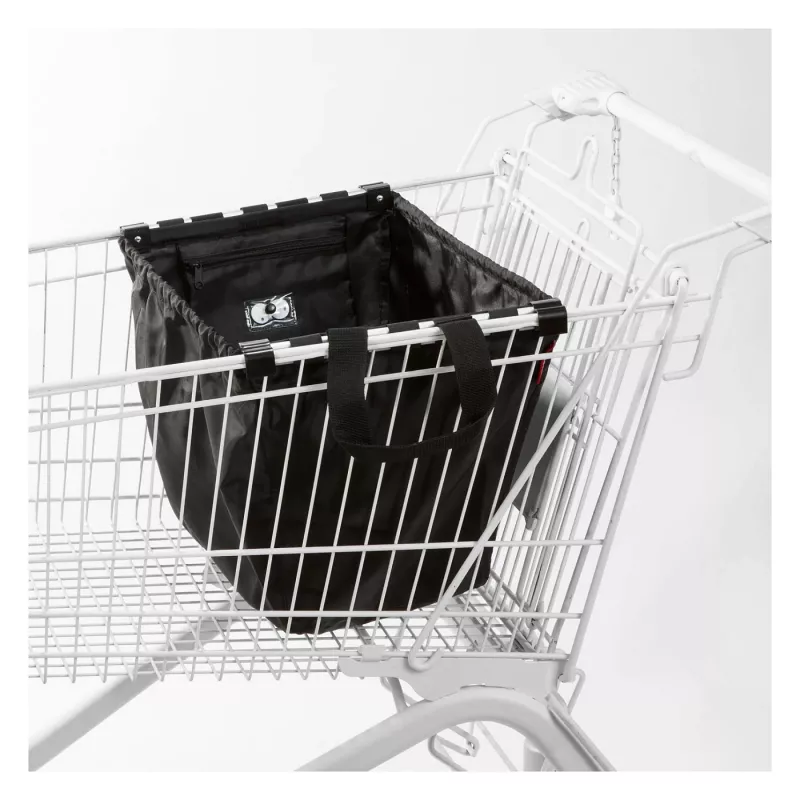 Reisenthel Easyshoppingbag Schwarz - 30L Einkaufstasche mit Trolley-Befestigung