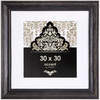 NIELSEN DESIGN Accent Vintage 30x30 Holz Bilderrahmen Schwarz