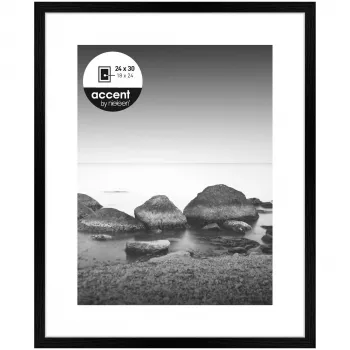 NIELSEN DESIGN Aura Bilderrahmen Schwarz 24x30 cm Holz inkl. Passepartout 1122000