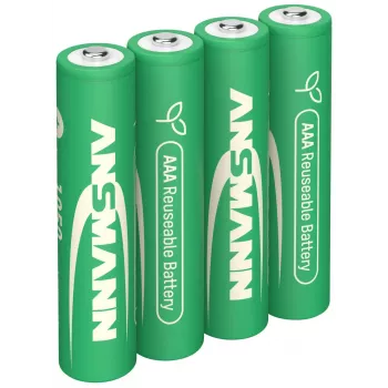 ANSMANN 4 Akkus Typ 1050 Micro AAA 1,2 V NiMH wiederaufladbar (1321-0025)