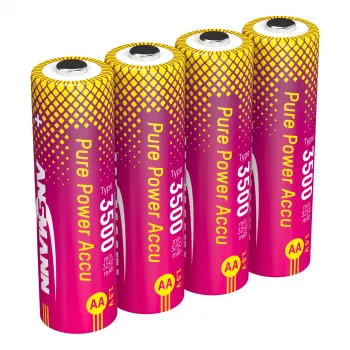 ANSMANN PurePower 3500 AA NiMH Akkus 3500 mAh 1,2 V 4er-Pack