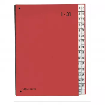 PAGNA Schreibtisch-Organizer 32 Fächer - A4 - Karton - Rot - Hochformat - 340 mm - 40 mm