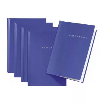 PAGNA Start Bewerbungsmappe A4 Blau 3-teilig mit transparentem Deckel