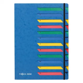 Pagna 24141-02 Classic Pultordner 12 Fächer 1–12, A4, blau