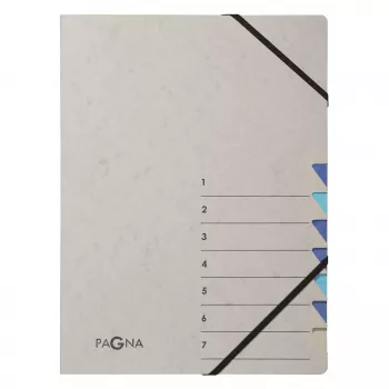 Pagna 44307-02 Ordnungsmappe, 7 Fächer, A4, grau