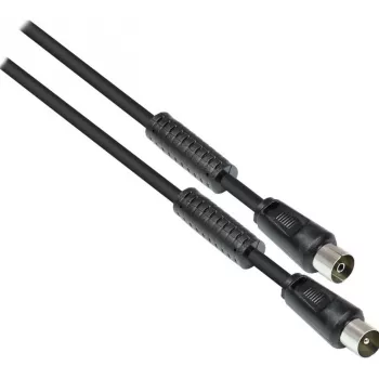 GoodConnections TV-Antennenkabel, Koax-Stecker auf Koax-Buchse (vernickelt), 2x Ferritkern, 2-fach geschirmt, Klasse A, 9,5 m