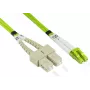 GoodConnections Alcasa LW-8075LS5 Glasfaser-Patchkabel 7,5 m LSZH OM5 LC auf SC Grün