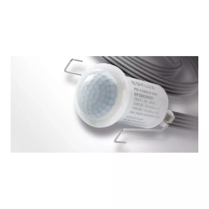ESYLUX EP10426155 Kabelloser Decken-Präsenzmelder 360° 8m IP55 Weiß