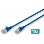 DIGITUS CAT 6A F-FTP Slim Patchkabel, Kupfer, LSZH, 0,5 m, Grau