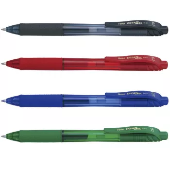 Pentel EnerGel BL107-4 Gel-Rollerballstift gemischt 0,35 mm Nadelspitze 4er-Pack