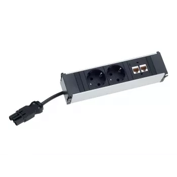 Bachmann CONI Power Module - 3x Schuko-Steckdose, GST18i3-Eingang, Schwarz