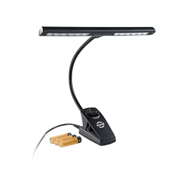 K&M 12295 Notenpultleuchte mit Dimmer, LED, Schwarz