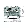 WAGO 2004-1201 Durchgangsklemme, 2-Leiter, 800 V, 32 A, grau, 6,2 mm Breite, CAGE CLAMP