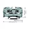 WAGO 2010-1201 Durchgangs-Reihenklemme, 10 mm², 800 V, grau