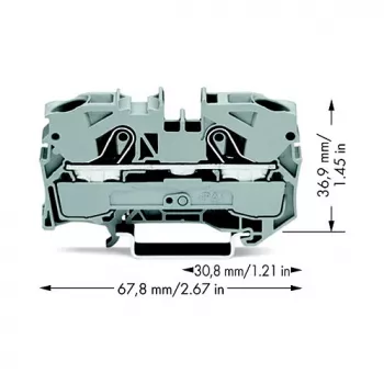 WAGO 2010-1201 Durchgangs-Reihenklemme, 10 mm², 800 V, grau