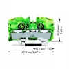 WAGO 2010-1207 Durchgangsklemme, 10 mm², grau, CAGE CLAMP®