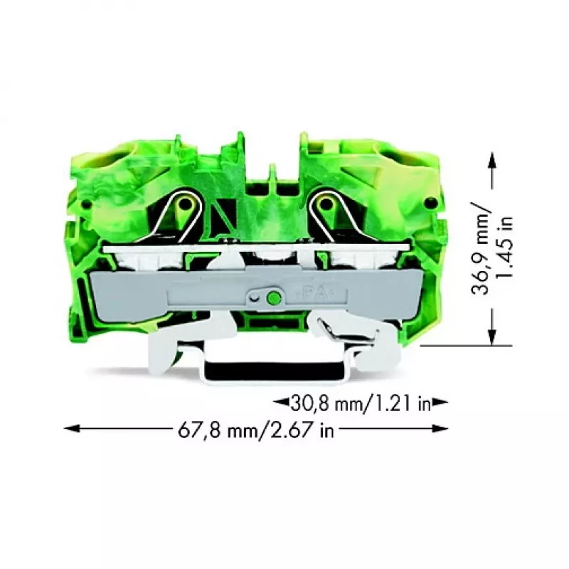 WAGO 2010-1207 Durchgangsklemme, 10 mm², grau, CAGE CLAMP®