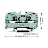 WAGO 2016-1201 Durchgangsklemme, 16 mm², 800 V, grau, Push-in CAGE CLAMP