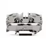 WAGO 2016-1201 Durchgangsklemme, 16 mm², 800 V, grau, Push-in CAGE CLAMP