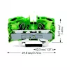 WAGO 2016-1207 TOPJOB® S 2-Leiter-Durchgangsklemme, 16 mm², 1000 V, grau, DIN-Schienenmontage