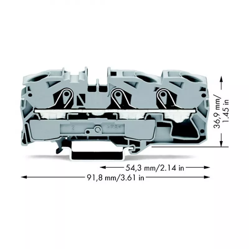 WAGO 2016-1301 Durchgangsklemme - 12 mm - 91,8 mm - 36,9 mm - 800 V