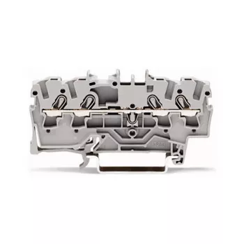 WAGO 2002-1401 Durchgangsklemme, 4-Leiter, 2,5 mm², Push-in CAGE CLAMP, 800 V, grau
