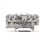 WAGO 2002-1401 Durchgangsklemme, 4-Leiter, 2,5 mm², Push-in CAGE CLAMP, 800 V, grau