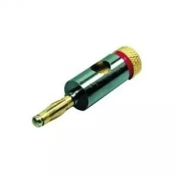 DIVERSE Lautsprecheranschluss-Adapter Bananenstecker auf Schraubklemmenblock - Rot
