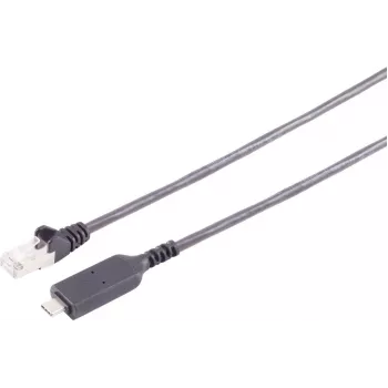 S-IMPULS USB-C auf RJ45 Gigabit Ethernet Adapterkabel 15m Schwarz