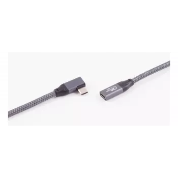 ShiverPeaks USB 3.2 Verlängerungskabel 90° abgewinkelt Typ-A Stecker auf Buchse 0,25 m Schwarz