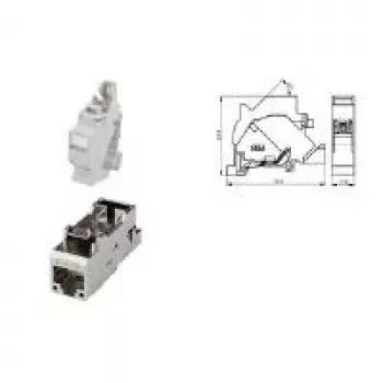 Telegärtner DIN-Schienen-Auslass RJ-45 Lichtgrau RAL 7035 J00023A0205