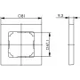 Telegärtner B00004A0024 Schraubloser Netzwerk-Abdeckrahmen 8-Port Reinweiß 81x81mm