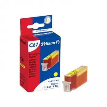 Pelikan Kompatible Tintenpatrone für Canon CLI-571Y XL, Gelb, High Yield, 11,5 ml