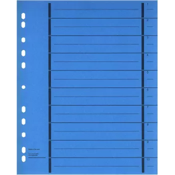 WEKRE 50 Trennblätter, A4, 190 g/m2, Blau (951040850IF)