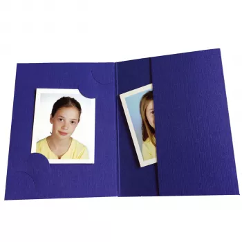 DAIBER 12102 1x100 Daiber Folders, Blau für Passbilder, 3 Größen