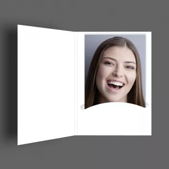 DAIBER Profi-Line Foto-Passepartout-Mappen Weiß 100er-Pack für Fotos bis 4,5x6 cm