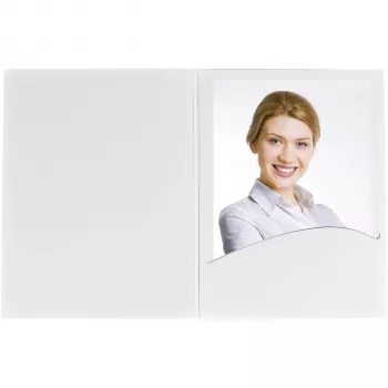Daiber Profi-Line Portrait Photo Folders 10x15 cm White Matte (100 Pack)