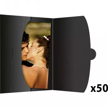 DAIBER 09024 Fotohüllen Schwarz 20x30cm 20er-Pack