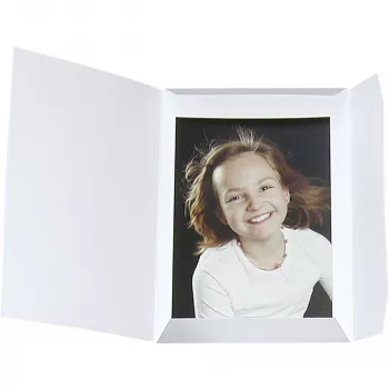 DAIBER Sprint-Line Portrait Folders 15x20 cm White (100 Pack)